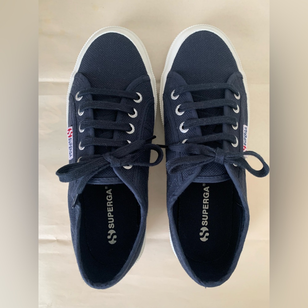 Superga Cotu Classic sneakers, navy, size 38 (7.5 US). NWOT-no box. Never worn. - Picture 3 of 6